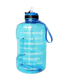 Motivational Water Bottle 73 Oz With Straw (Turquoise)