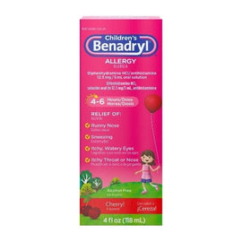 Children's Benadryl Dye Free Allergy Liquid, Diphenhydramine HCl, Bubble Gum (120 ml)