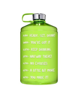 Motivational Gallon Water Bottle (Neon Green)