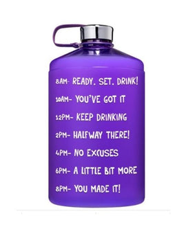 Motivational Gallon Water Bottle (Purple)