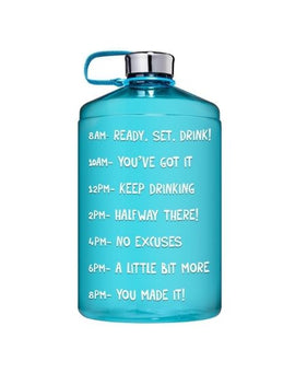 Motivational Gallon Water Bottle (Turquoise)