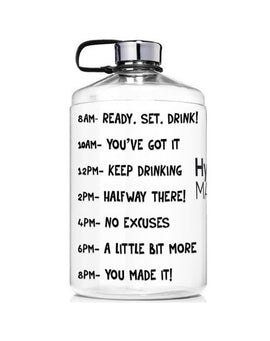 Motivational Gallon Water Bottle (Transparent)