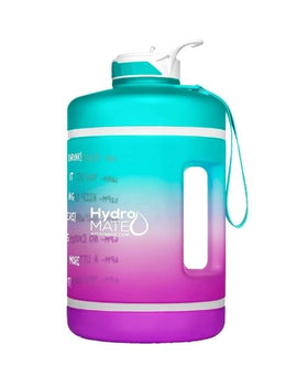 Motivational Gallon Straw Water Bottle (Turquoise Purple)